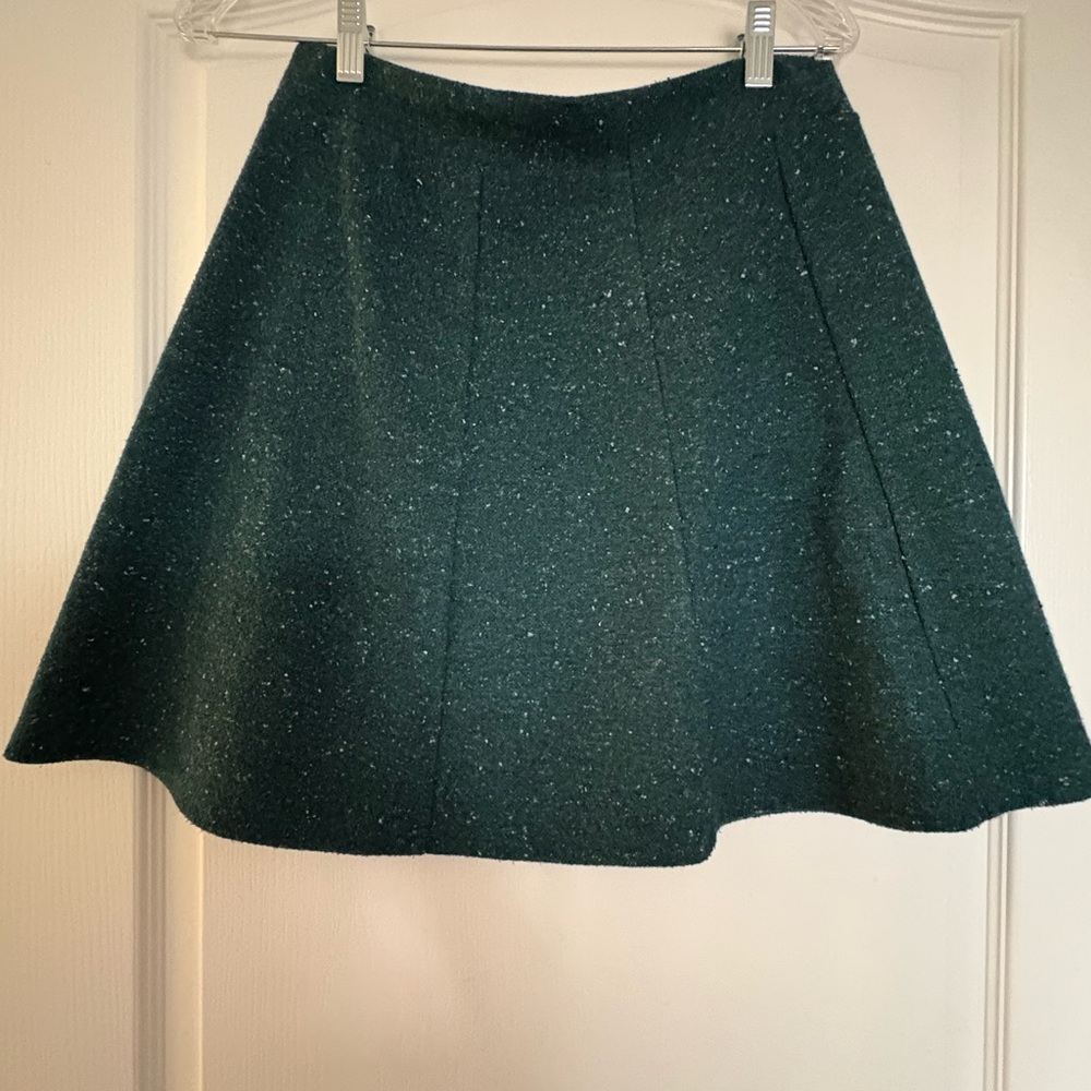 LOFT Dark Green A-Line Skirt